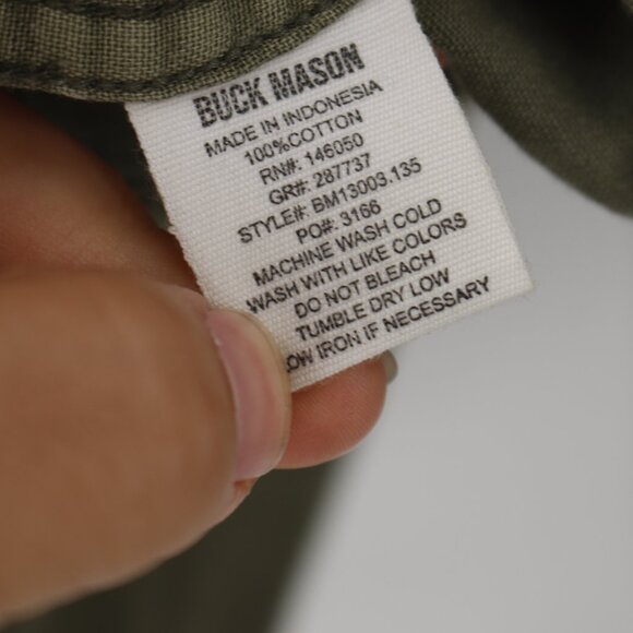 Buck Mason Olive Casual Button Down Shirt - Picture 7 of 13
